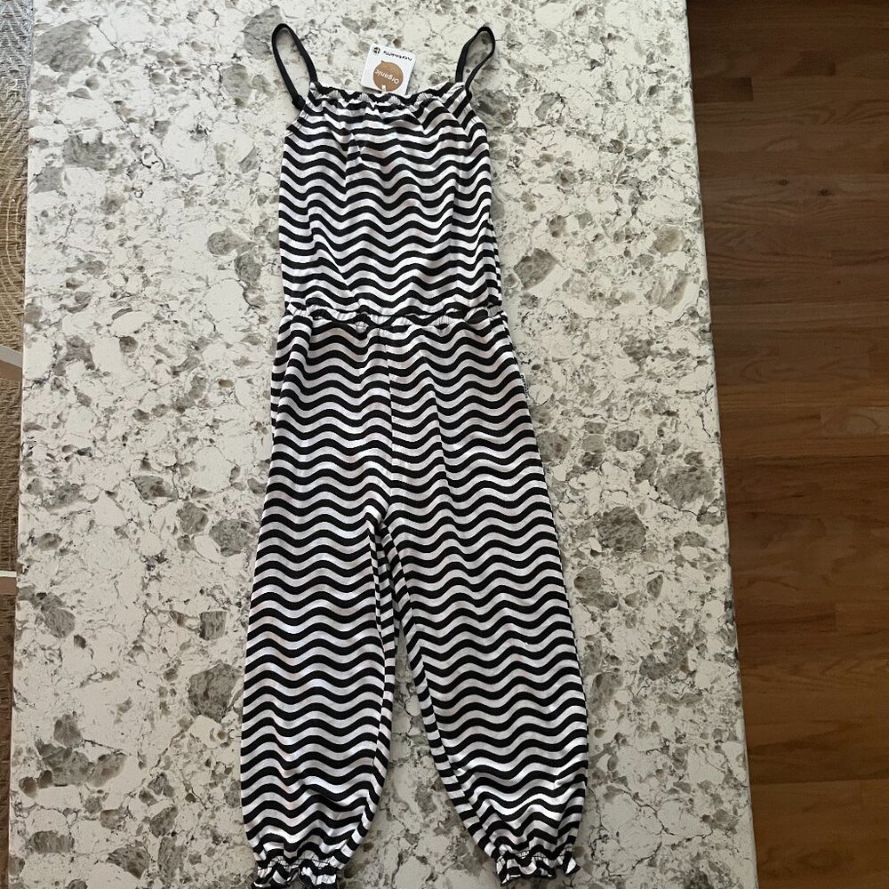 Maxomorra wavy lines jumpsuit NWT sz 4T